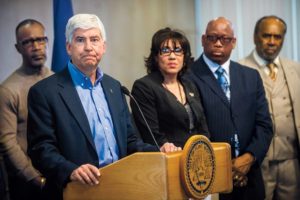 Credit: Jake May/AP Gov. Snyder apologized, promising to fix the problem, but critics call the effort "too little, too late."